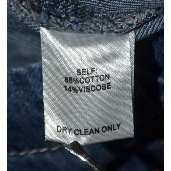 Velveret Barrel Leg Ankle Draw String Hem Blue Jeans Pants Size L 30 X 31 Pocket - Picture 11 of 12